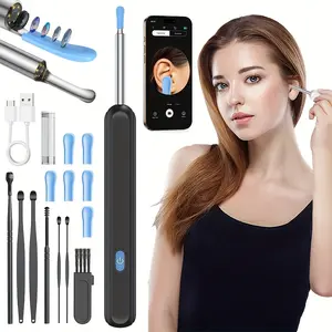 Ear Wax Removal Kit With Camera, Light, And 6 Ear Spoons - Rechargeable Ear Cleaner With Lithium Battery, Formaldehyde-Free, Metal, Plastic, And Silicone Construction - Safe And Easy Earwax Removal Tool For Home Use
