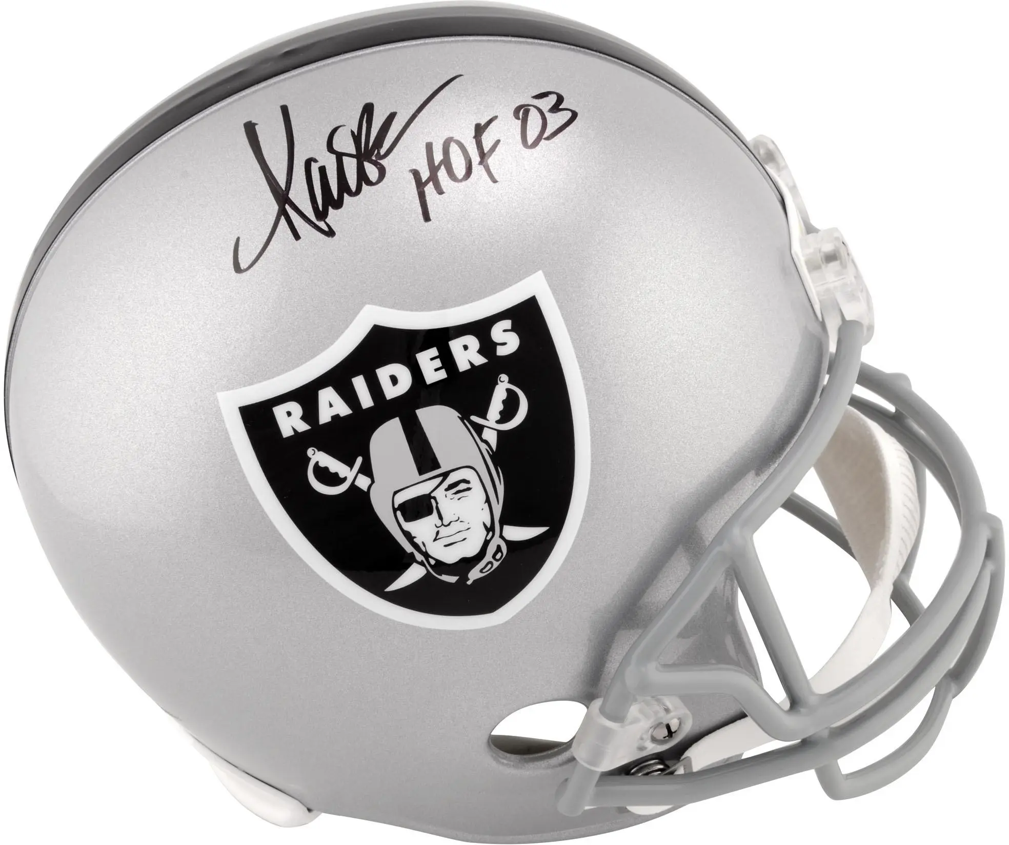 Marcus Allen Oakland Raiders Autographed Replica Helmet with "HOF 03" Inscription - Fanatics Authentic Certified