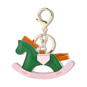 Rocking Horse Keychain – Cute Leather Key Ring
