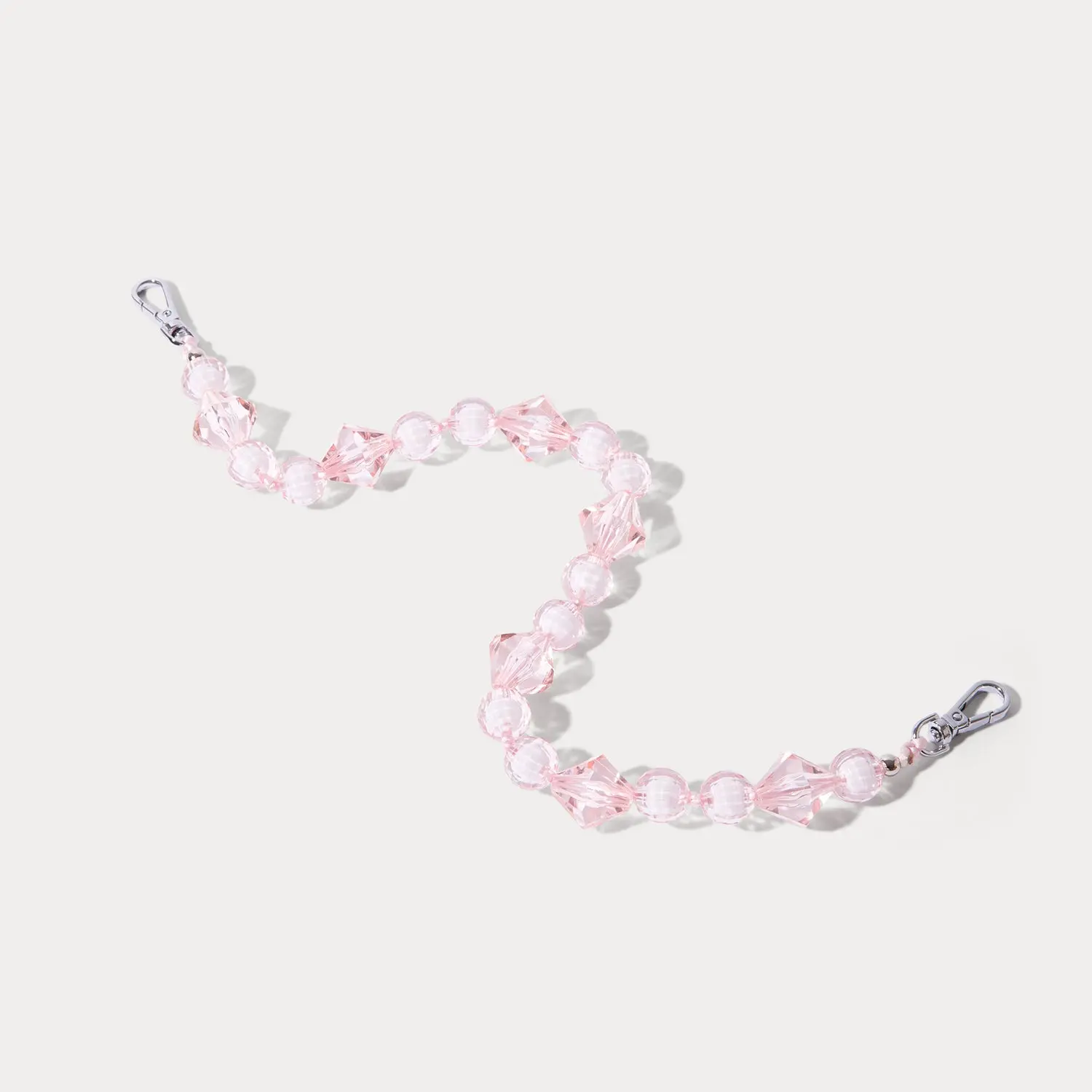 Brandi Wristlet - Pastel Pink/Silver
