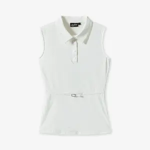 Women's Sleeveless Polo - White