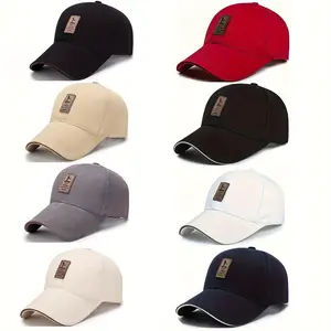 8pcs/ Set 4pcs Breathable Mesh Baseball Cap And 4pcs Four Seasons Baseball Cap Simple Casual Baseball Cap for Men And Women Outdoor Visor Adjustable Trucker Hat Black Snapback