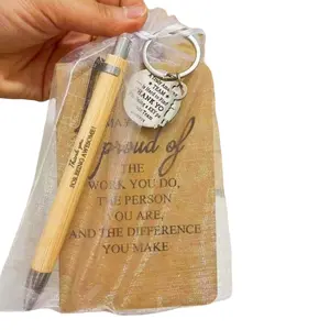 Inspirational Pen Set with Notebook Keychain, Motivational Quote Journal, Press-In Oil Rollerball Pens, Perfect Gift for Students and Professionals