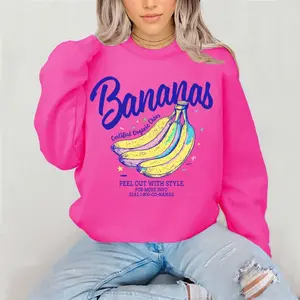 Bananas Crewneck Sweatshirt Gildan Everyday Style Super Soft Unisex Fit Streetwear Graphic Top warm Womenswear Casual Printed Long Sleeved