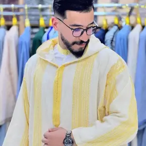 Handcrafted Women and Men’s Moroccan Djellaba Kaftan - Traditional Wedding Attire