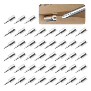 40Pcs Anti-Slip Screw-In Shelf Pins Set, Self-Tapping Rust-Proof Support Pegs for Wooden Cabinets & Shelves