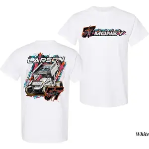 Kyle Larson 57 Dirt Track Racing T-Shirt, Front & Back Graphic Tee for Men, Sprint Car Fan Gift, Money Team Motorsport Shirt