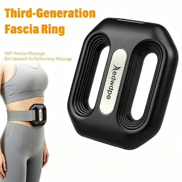 Electric Fascia Massager, Multifunctional Full-Body Fascia Ring,Cordless High-Frequency Vibration and Noise Reduction Electric Massager Tool for Muscle Knot Relaxtion deep tissue back massager fascial ring vibrating belt sohochic BackToSchool