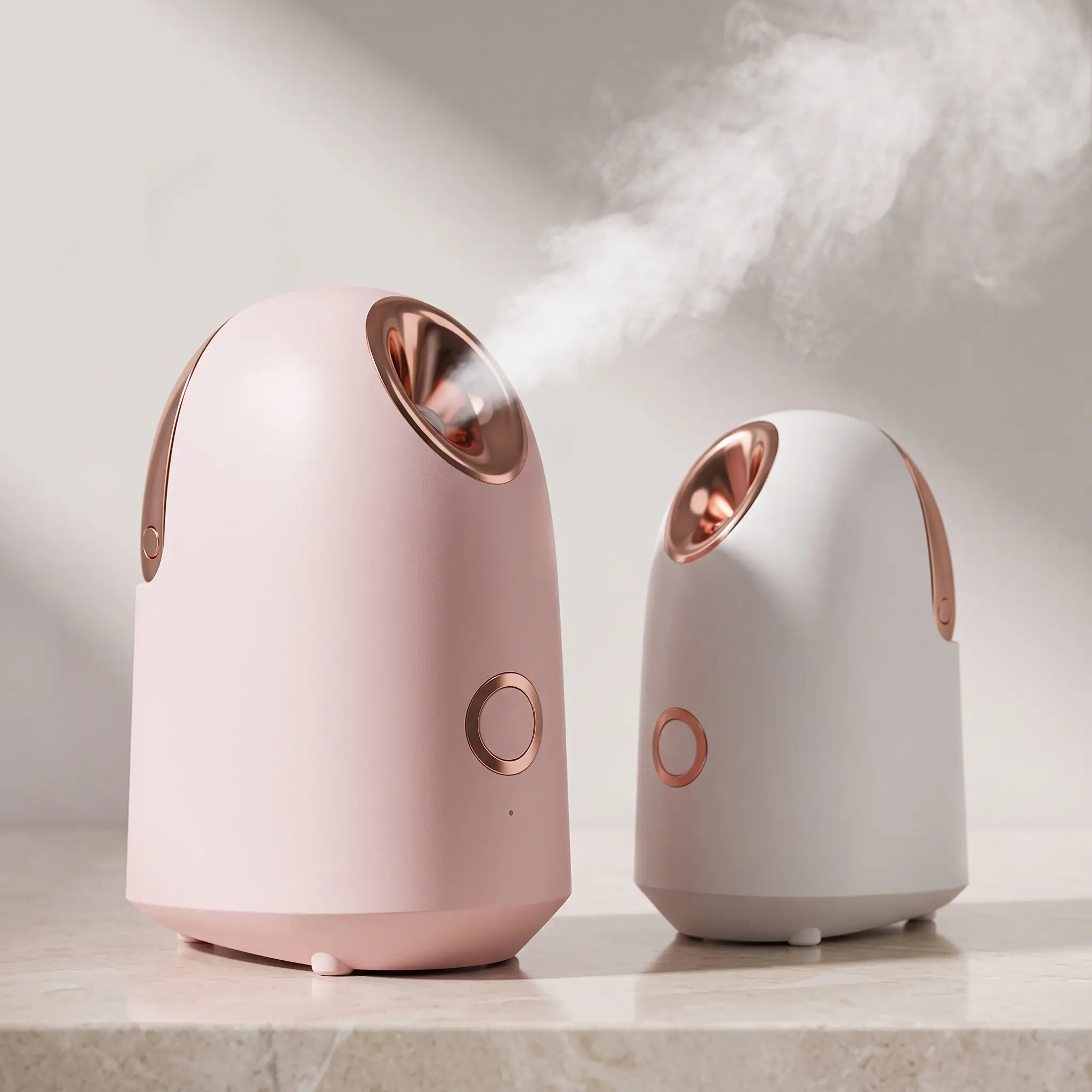 Facial Steamer, Hot Mist Sprayer for Deep Pore Cleansing & Skin Moisturizing, Desktop Beauty Equipment for Dry, Acne Prone Skin, Open Pores, Plug, Nozzle Pink, Sensitive, Facial Beauty Instrument, Abs, 110~240V, All Skin Types