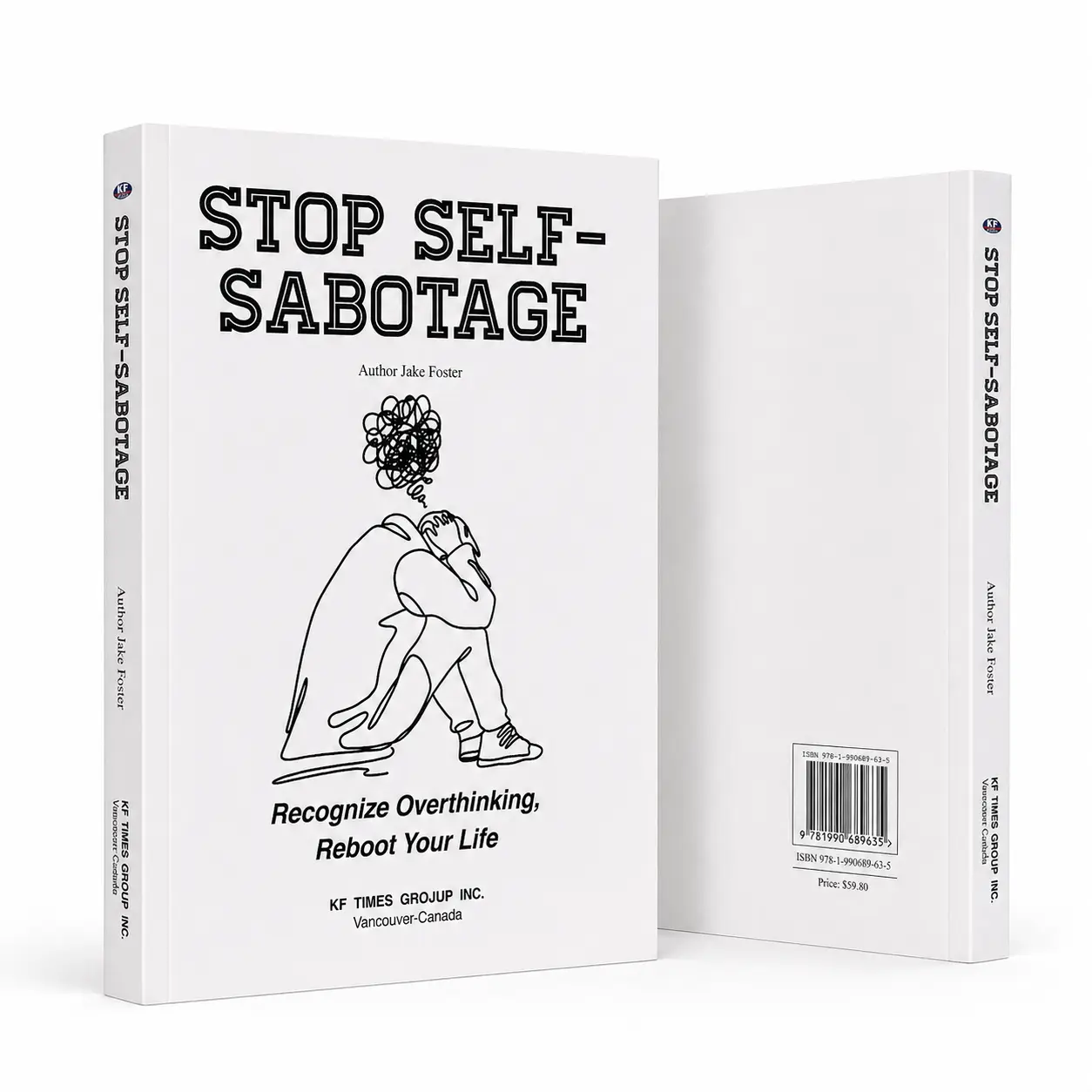 【Millet Books】Stop Self-Sabotage - Recognize Overthinking, Rebuild Confidence, Develop Healthier Mindset, Boost Emotional Resilience | 158-Page English Psychology Self-Help Book by Jake Foster