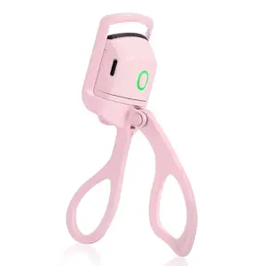 Heated Eyelash Curlers Long Lasting Electric Rechargeable Eyelash Curler Quick Natural Curling Eyelash Curler Gift for Girlfriends, Pink