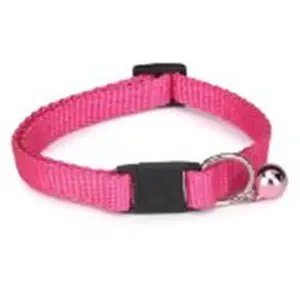 Guardian Gear  Basic Nylon Cat Collar 8-12 In Flamingo Pink