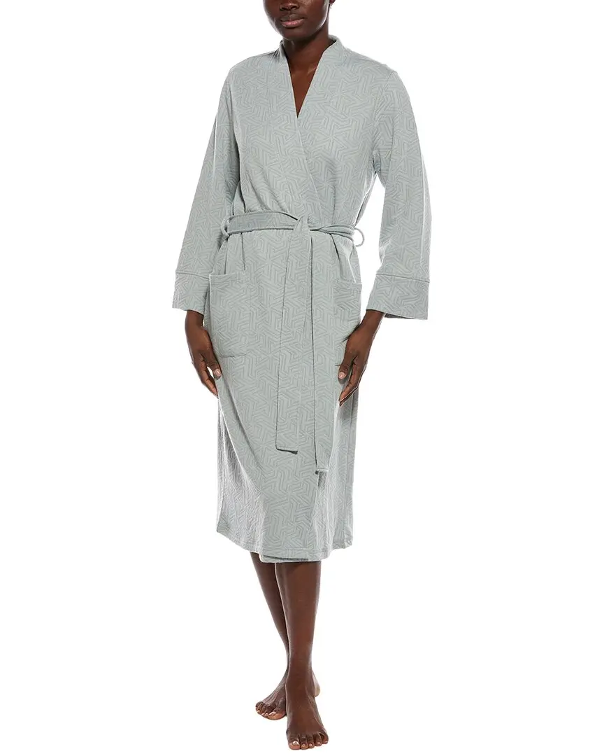N Natori Quilted Geo Knit Jacquard Robe