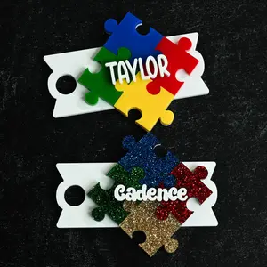 Autism Puzzle Piece Topper Tag for Stanley