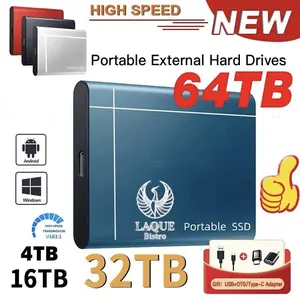 Portable SSD Harddrive, 1TB/2TB High-Speed USB3.1/Type-C External Solid State Drive - Compact, Plug-and-Play Storage for PC, Compatible with iOS 15
