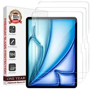 Entronix Tempered Glass Screen Protector for iPad Air M2 (2024, 6th Gen) 11" - 3-Piece Combo Computer Durable Protection Tablet