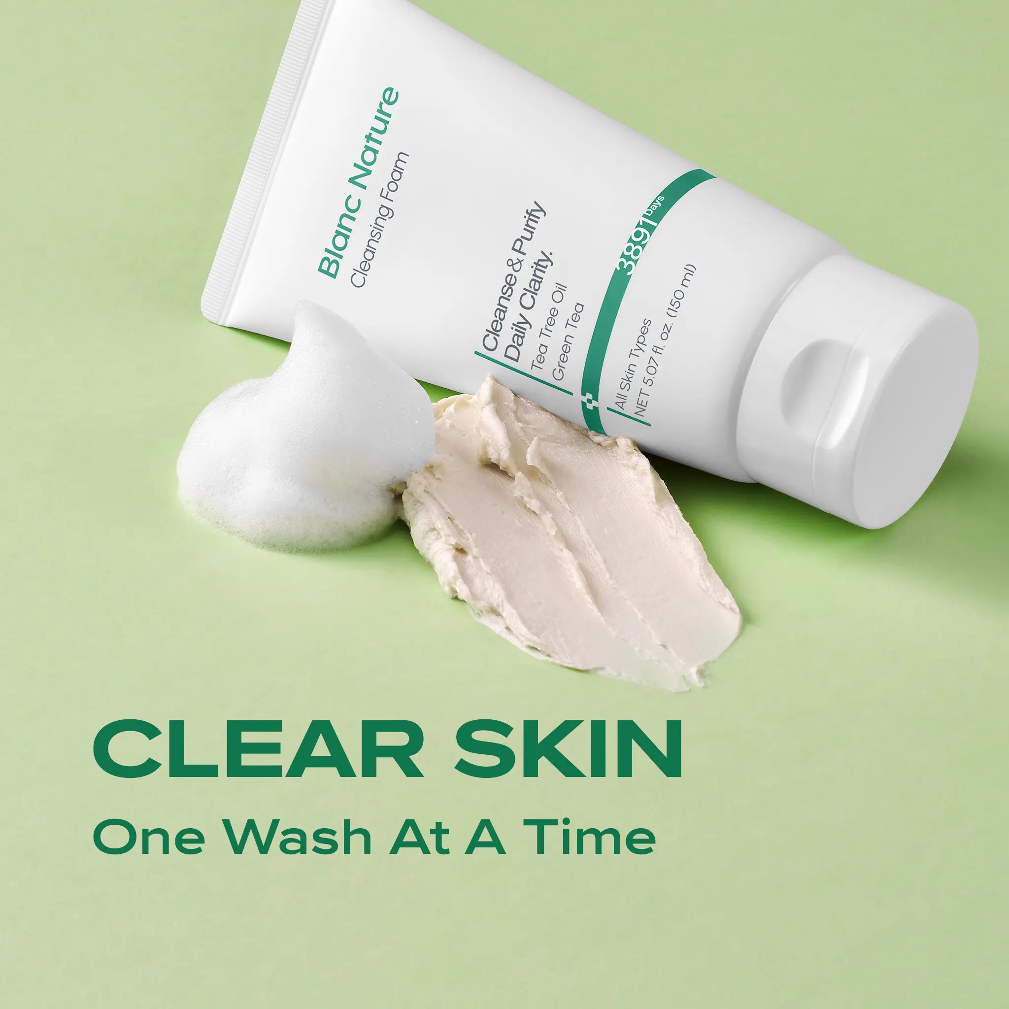 Blanc Nature Official Shop] Cleansing Foam, Tea Tree Pore Deep 