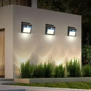 Solar Powered Motion-Sensor Wall Light, 1 Count Waterproof Outdoor Solar Wall Lamp, LED Solar Exterior Light Fixture for Backyard Garden Fence Patio Front Door