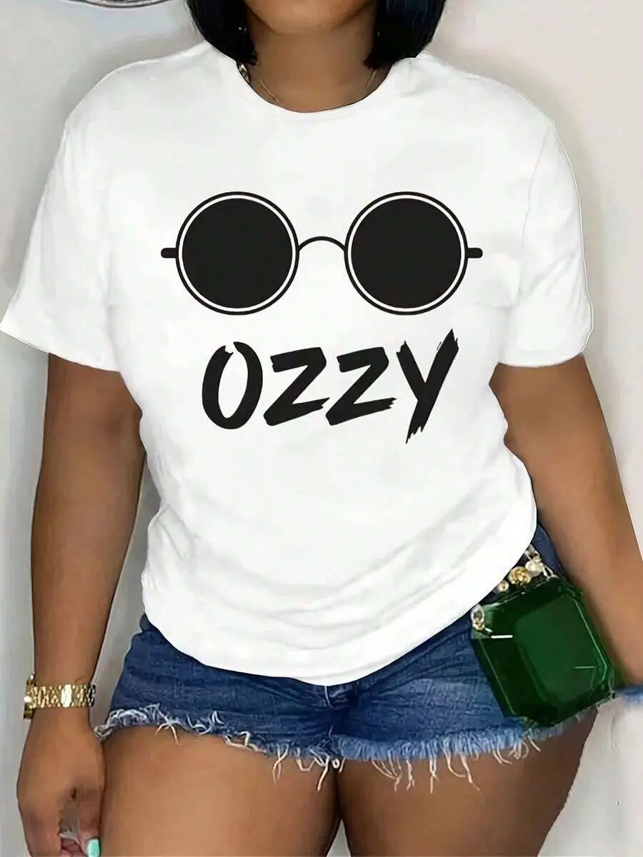 Ozzy Sunglasses Shirt, Colors ®   Rock Tee, Minimalist Ozzy Fan Shirt, Retro Concert T-Shirt, Vintage Band Graphic Loose Printed Top