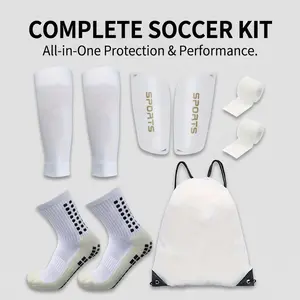 5-Piece Soccer Gear Set – Includes Shin Guards, Soccer Socks, Sports Bandages & Carry Bag – Best Shin Protection for Soccer Training & Matches Football Equipment Football Accessories mitre ball soccer stuff