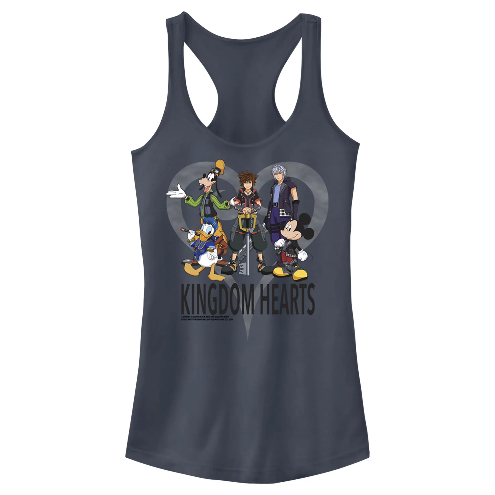 Juniors Womens Kingdom Hearts 3 Box Art Racerback Tank Top