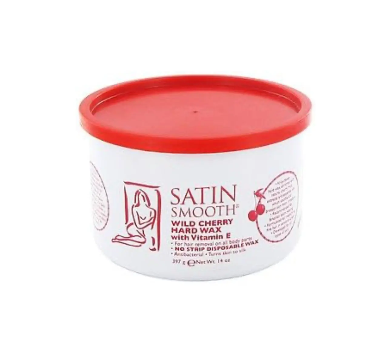 Wild Cherry Hard Wax with Vitamin E for Full Body Hair Removal, Professional Depilatory Wax, 500ml, Hardwax, 500Ml Body Care, Home Hair Removal, Smooth, At Home Waxing, Bikini Hair Removal