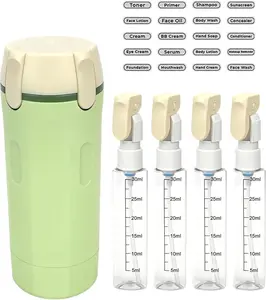 girly kitchenware.4-in-1 Travel Dispenser Bottle, leak-proof and refillable silicone container with lock. Compact, lightweight and easy to carry, perfect for business trips, vacations and daily travel.