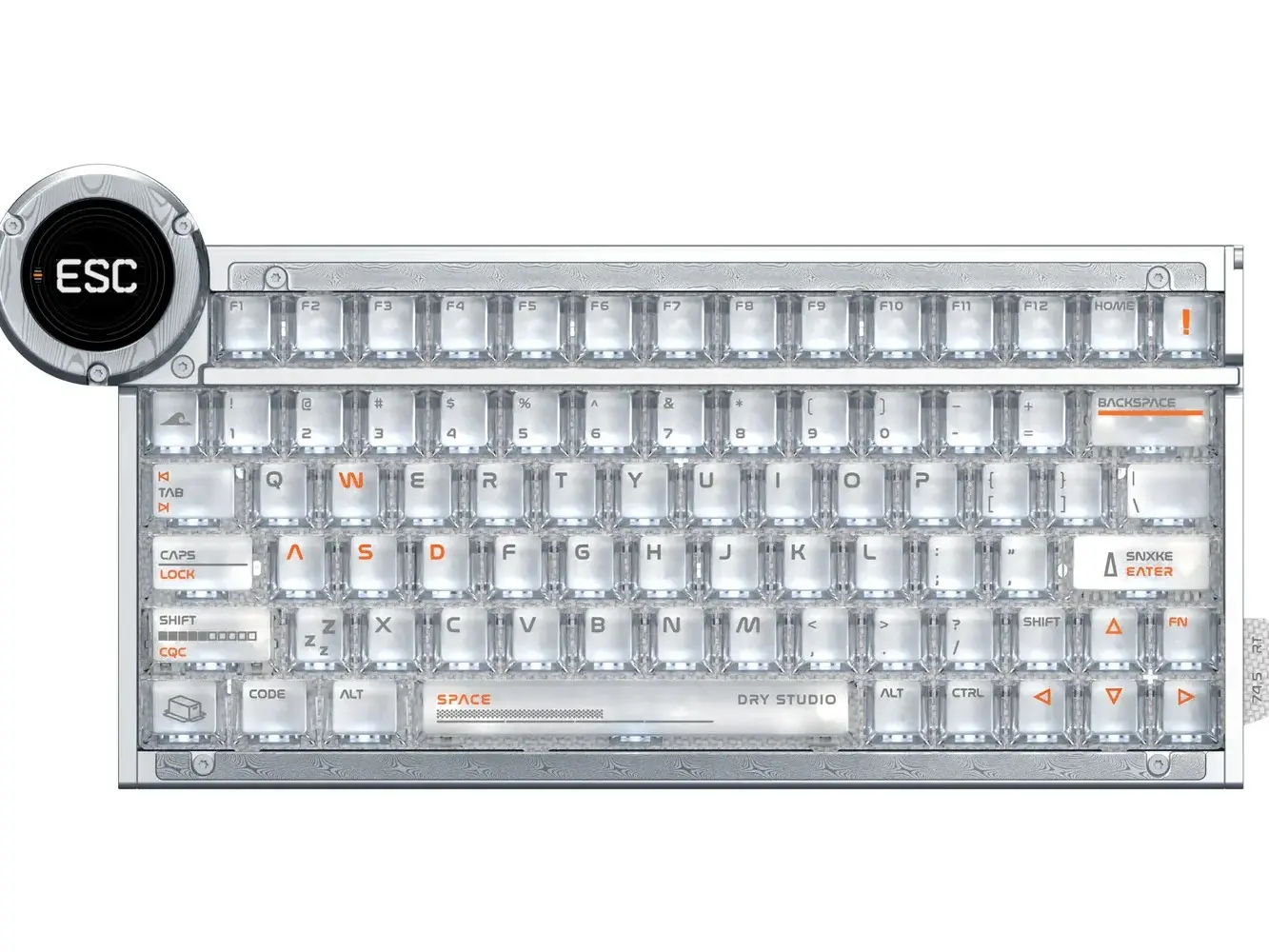 Dry Studio Battleye 75 HE R Magnetic Gaming Keyboard, Hall Effect Rapid Trigger, SOCD, 8K Polling Rate, CNC Aluminum, Hot Swappable, RGB Mechanical Keyboard for PC & Esports