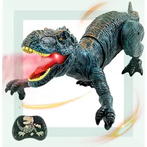 Remote Control Dinosaur for Boys 4-7, Robot Dino Toys for Kids 5-7, rc Dino with Realistic Legs & Spray Stream, Remote Dinosaur Toys for Kids3 4 5 6 9 Year Old boy Birthday Gift (Blue)(Gag Toys & Practical Jokes)(Gag Toys & Practical Jokes)
