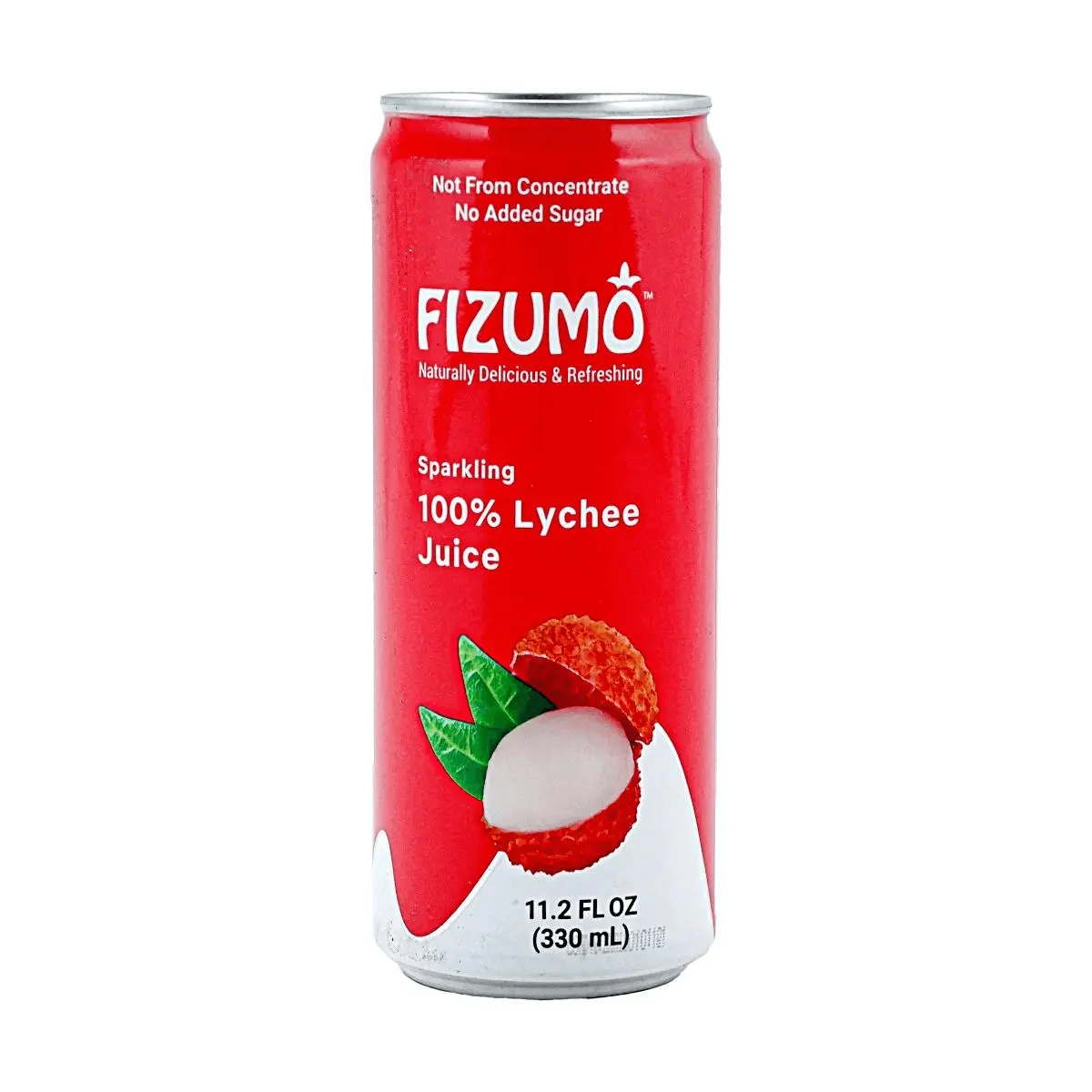 Fizumo 100% Lychee Juice Sparkling Drink 330ml - Refreshing Sweet Lychee Flavor, Fine Bubbles, Ice Cold & Palate Cleansing