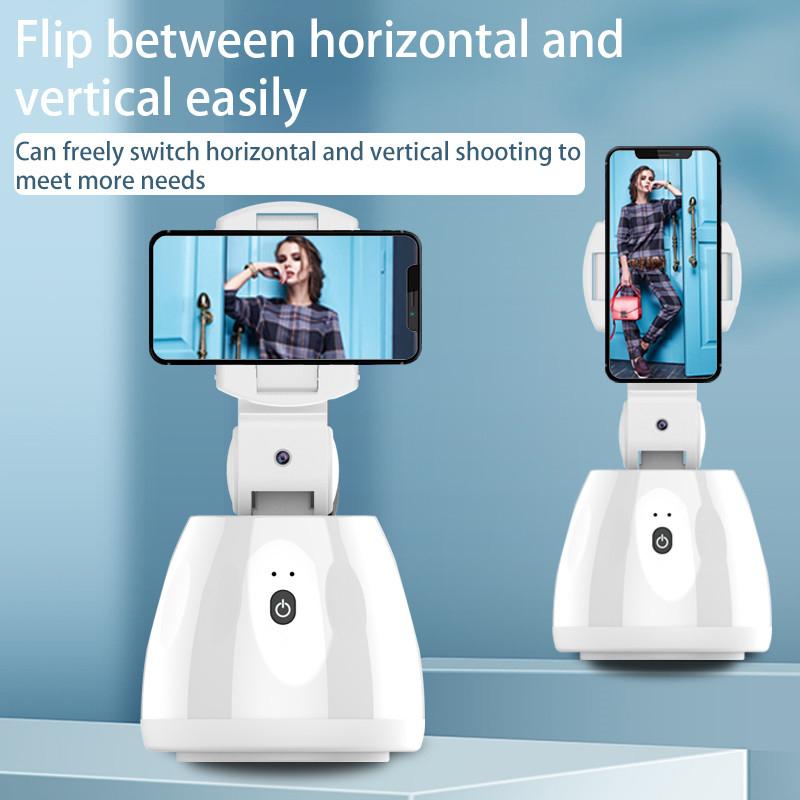 AI Auto Face Tracking Tripod (No App Needed) - 360° Smart Rotating Phone Mount with Extra Wide Angle & Gesture Control, Hands-Free Camera Stand for TikTok Live, Vlogging & Content Creator Essentials Bluetooth,Smartphone, Selfie