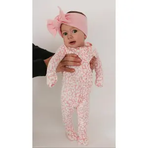 Infant Romper in Pink Leopard