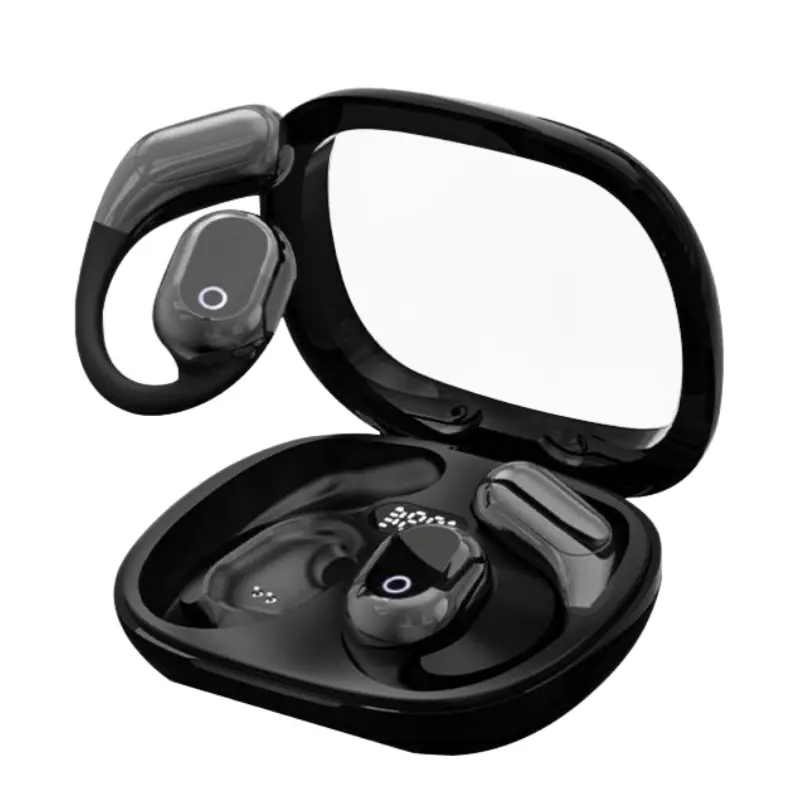 HY-Y16 OWS Hook-On Ear Wireless Earbuds with Bluetooth 6.0, LED Display Charging Case, Hi-Fi Stereo Sound, Low Latency Gaming Mode, IPX5 Waterproof, Comfortable Secure Fit, Built-in Mic, Touch Control Headphones for Music & Calls