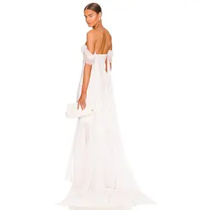 Norma Kamali Walter Fishtail Gown in Snow White