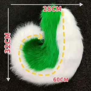 Furry Big Curly Shiba Inu Tail Wolf Tail Fursuit Tail Girl Plush Faux Fur Wolf Tail Fancy Dress Anime Lolita Cosplay Accessories