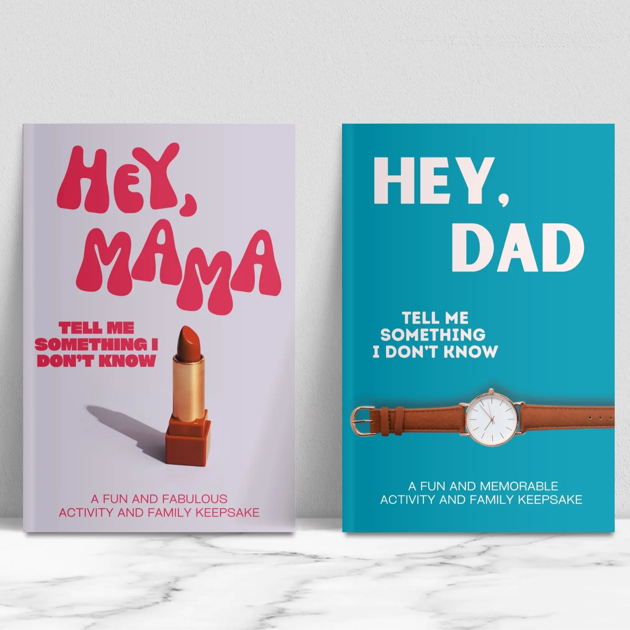 LARKINROAD - Hey Mom and Dad! Tell Me Something I Don't Know - 2 Book Bundle Paperback Keepsake Gift Modern