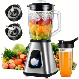 Shakes And Smoothies, 52 Oz Countertop Blender & 22 Oz Personal Blender Combo, 3 Adjustable Speed For Frozen Fruit Drinks, Smoothies, Sauces, Large Capacity