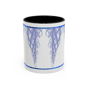 Blue Celtic Knot Accent Coffee Mug – Elegant Swirl Design (11/15oz)