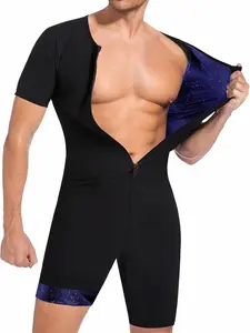 Men's Full Body Waist Trainer Sauna Shirt, Ideal for Father's Day, Thanksgiving, Christmas, Valentine's Day Gift, Comfortable Knitted Fabric, Regular Fit, Sweat Sauna Suit