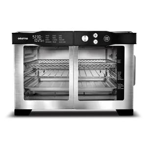 Gourmia French Door 6-Slice Digital Air Fryer Oven with Integrated Temperature Probe, 24 Liter