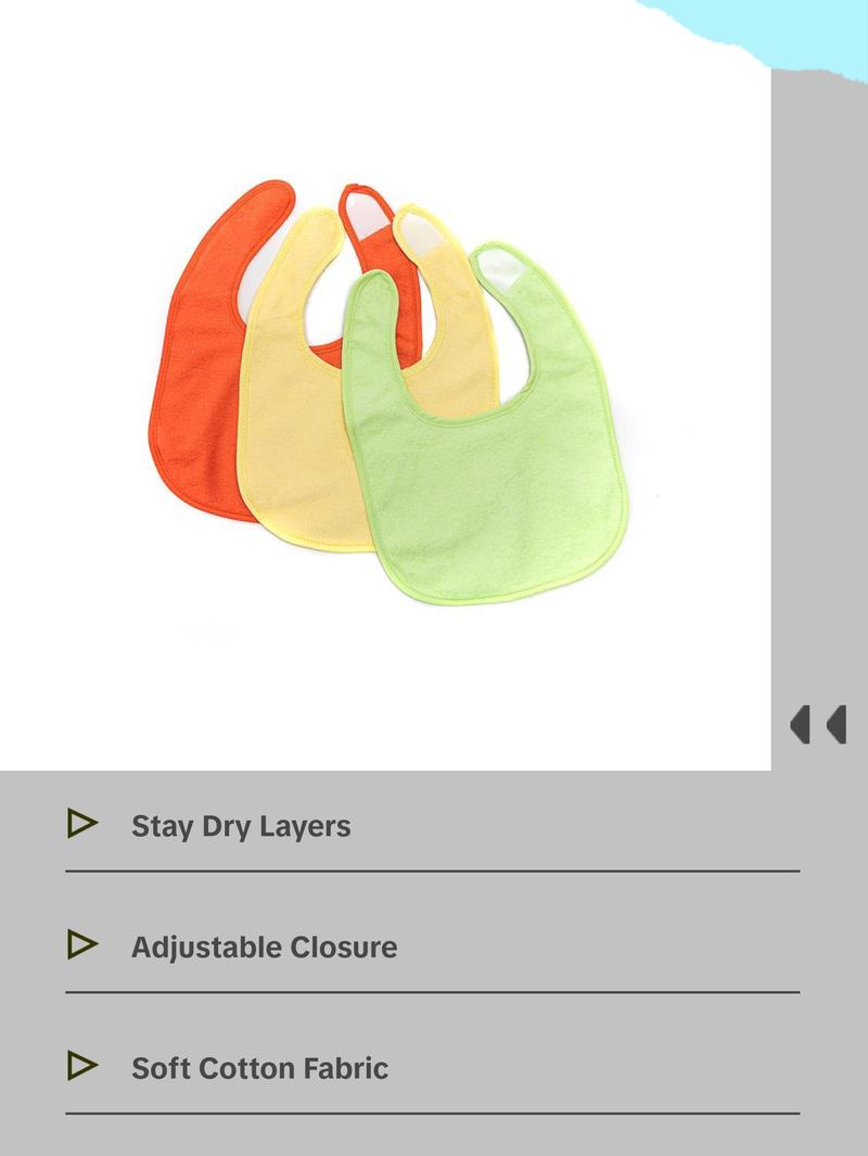 Primo Passi 10Pk Neutral Bibs for Baby - Stay Dry