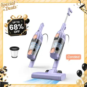 INSE R6X Aspiradora Escoba con Cable 600W 15KPa, Ultraligera sin Bolsa, 3 en 1 de Mano para Hogar, Alfombra, Suelo Duro, Pelo de Mascotas y Coche Púrpura Upright Vacuums pet lovers DealsForYouDays