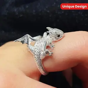 Cute Dragon Animal-Shaped Ring for Women – Fashionable, Sophisticated, Unique Design, Cool Style