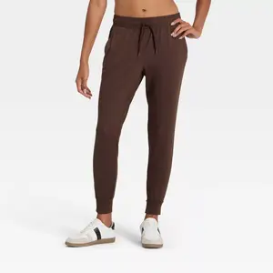 Women's Soft Stretch Jogger Pants - All In Motion Brown Heather S