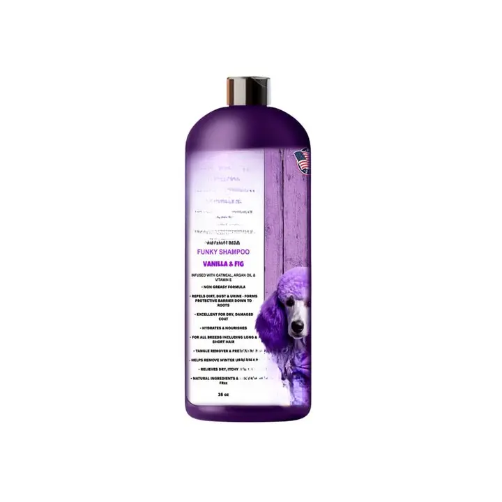 Funky Poodle Vanilla & Fig Shampoo - Ultra Deep Cleansing, Grain Free, Odor Control, Hydrating & Moisturizing, Lightly Fragranced for Dogs