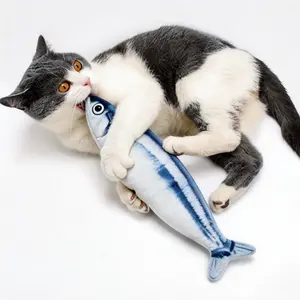 11.8" Catnip Saury Fish Cat Toy – 100% Catnip Filled Kicker Toy for Indoor Cats, Soft Durable Teething & Interactive Exercise Toy for All Breeds