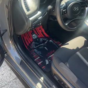 Universal Thug Life Car Floor Mats Set of 4, Premium Synthetic Rubber, Non-Slip & Waterproof, Easy to Clean, Fits Most Vehicles, Car Interior Accessory, Floor Mats For Car