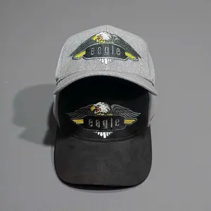 Eagle Logo Closed-Back Baseball Cap – 3D Embroidered Eagle Mesh Hat, Unisex Fashion Fit