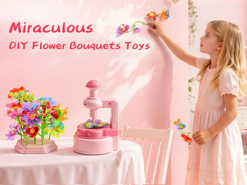 UNITOUR Arts and Crafts for Kids Ages 3-12, DIY Flower Bouquets Toys for Girls, Press Fabric Flower for kids, Craft Kits for Children, Fabric Flower Bouquets Toys, Gift for Birthday..