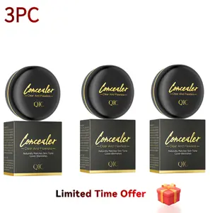 3PC Full Coverage Concealer Balm, Lightweight Matte Finish Under Eye Concealer, Waterproof Long Lasting Face Makeup, Covers Tattoos, Scars, Dark Spots & Blemishes, Moisturizing For All Skin Types